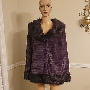 Elegant Purple Teddy Jacket